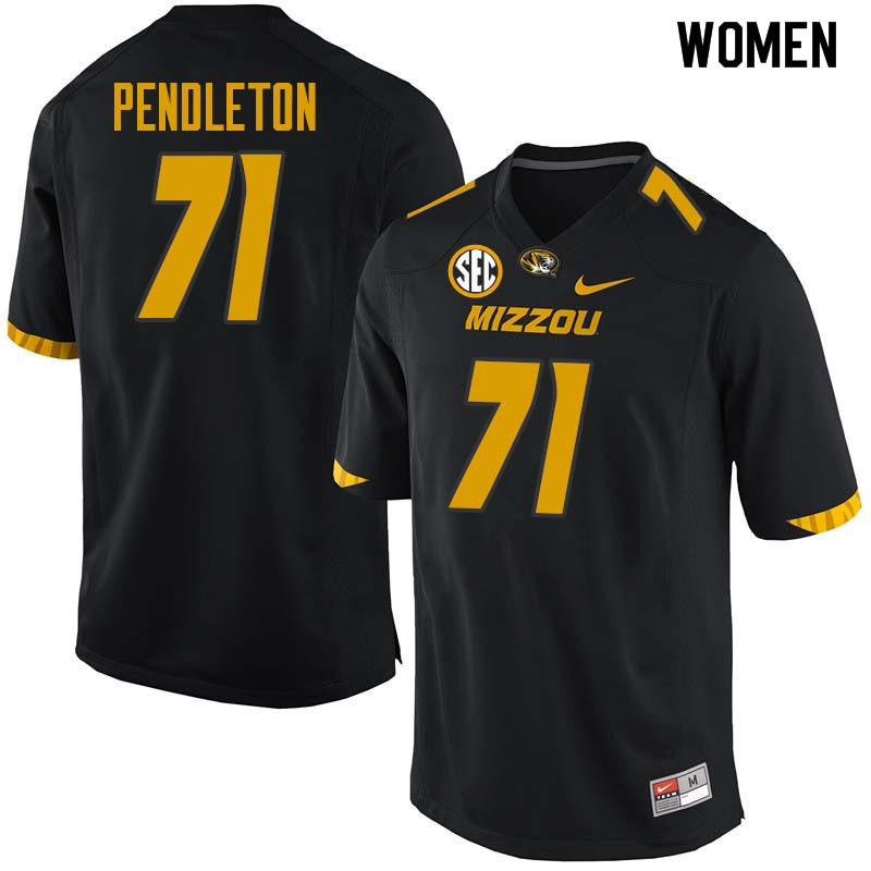 Women #71 Kevin Pendleton Missouri Tigers College Football Jerseys Sale-Black - Click Image to Close